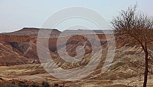 Machtesh Ramon - erosion crater in the Negev desert, the most picturesque natural landmark of Israel